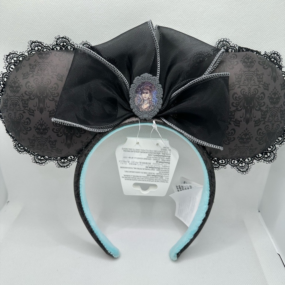 Haunted mansion Disney Gothic Black Lace Bow Headband